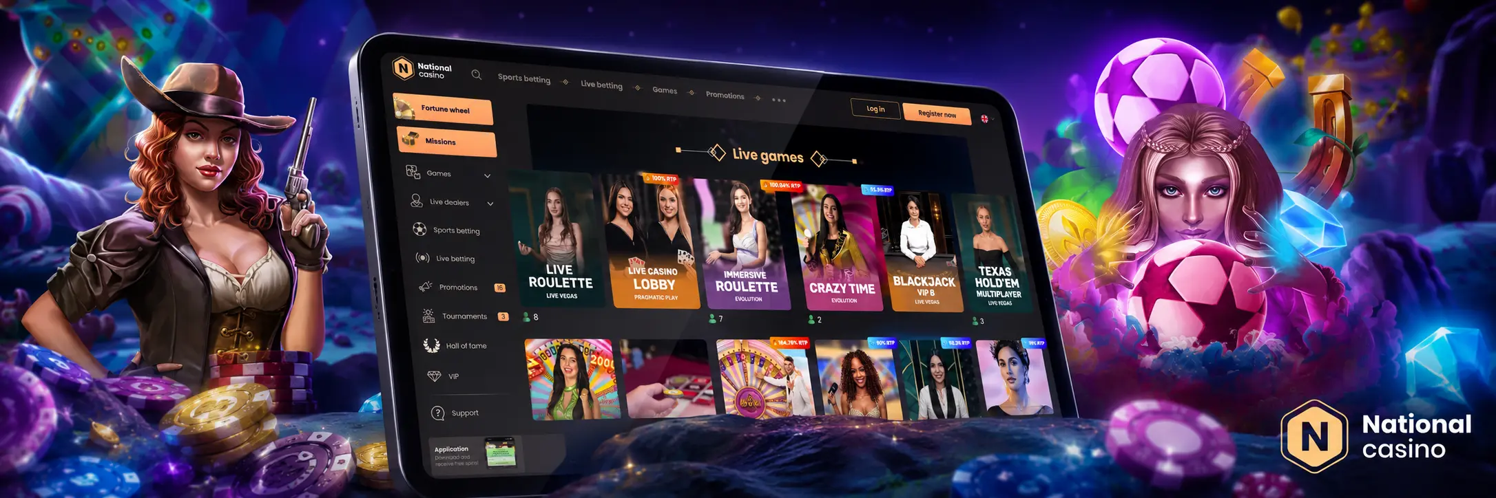 Registrácia a prihlásenie v National Casino